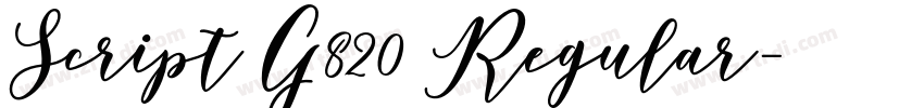 Script G820 Regular字体转换